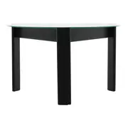 MESA DE CENTRO REDONDA 83 CM TRISKEL - EBANIZADO/INCOLOR - Foto 3