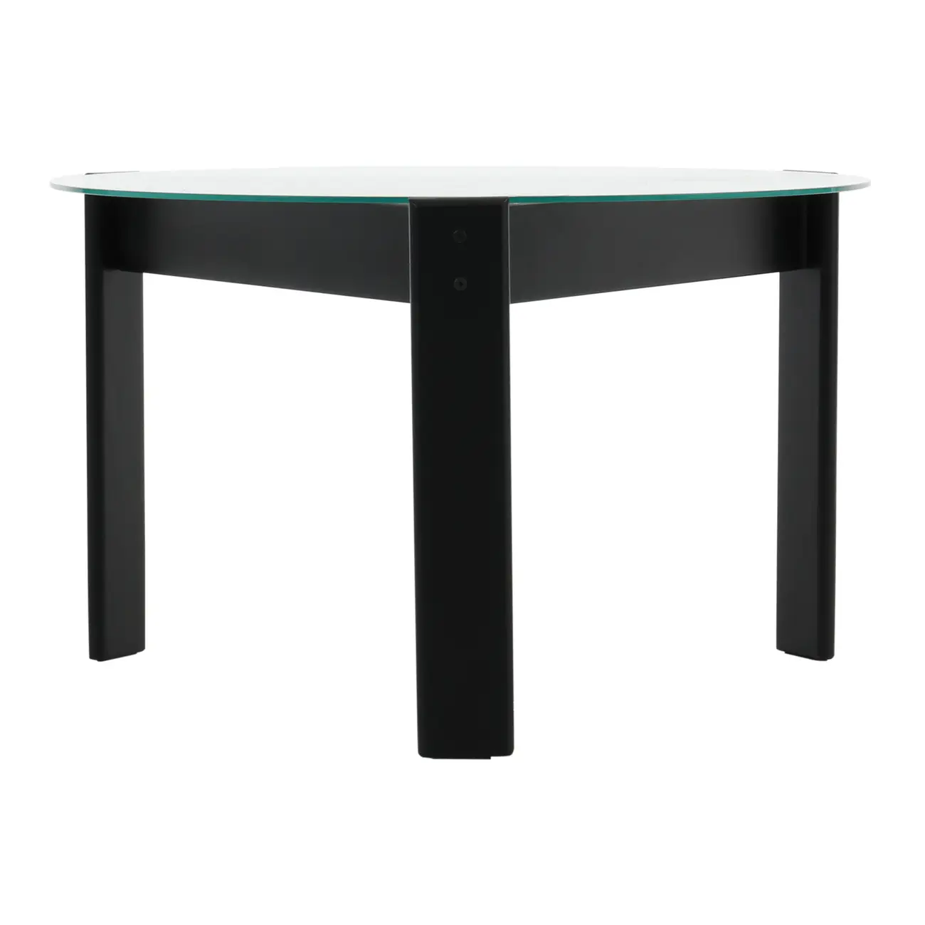 MESA DE CENTRO REDONDA 83 CM TRISKEL - EBANIZADO/INCOLOR - Foto 3