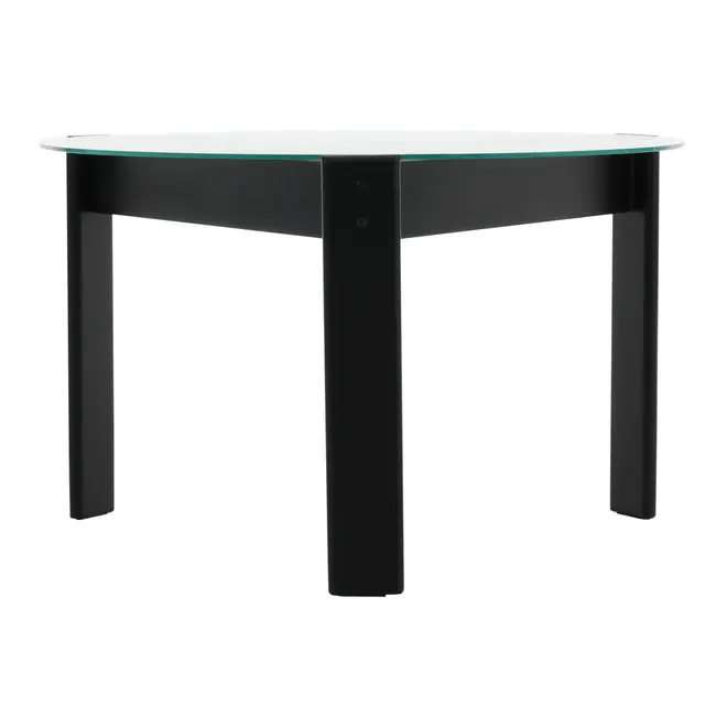MESA DE CENTRO REDONDA 83 CM TRISKEL - EBANIZADO/INCOLOR - Foto 3