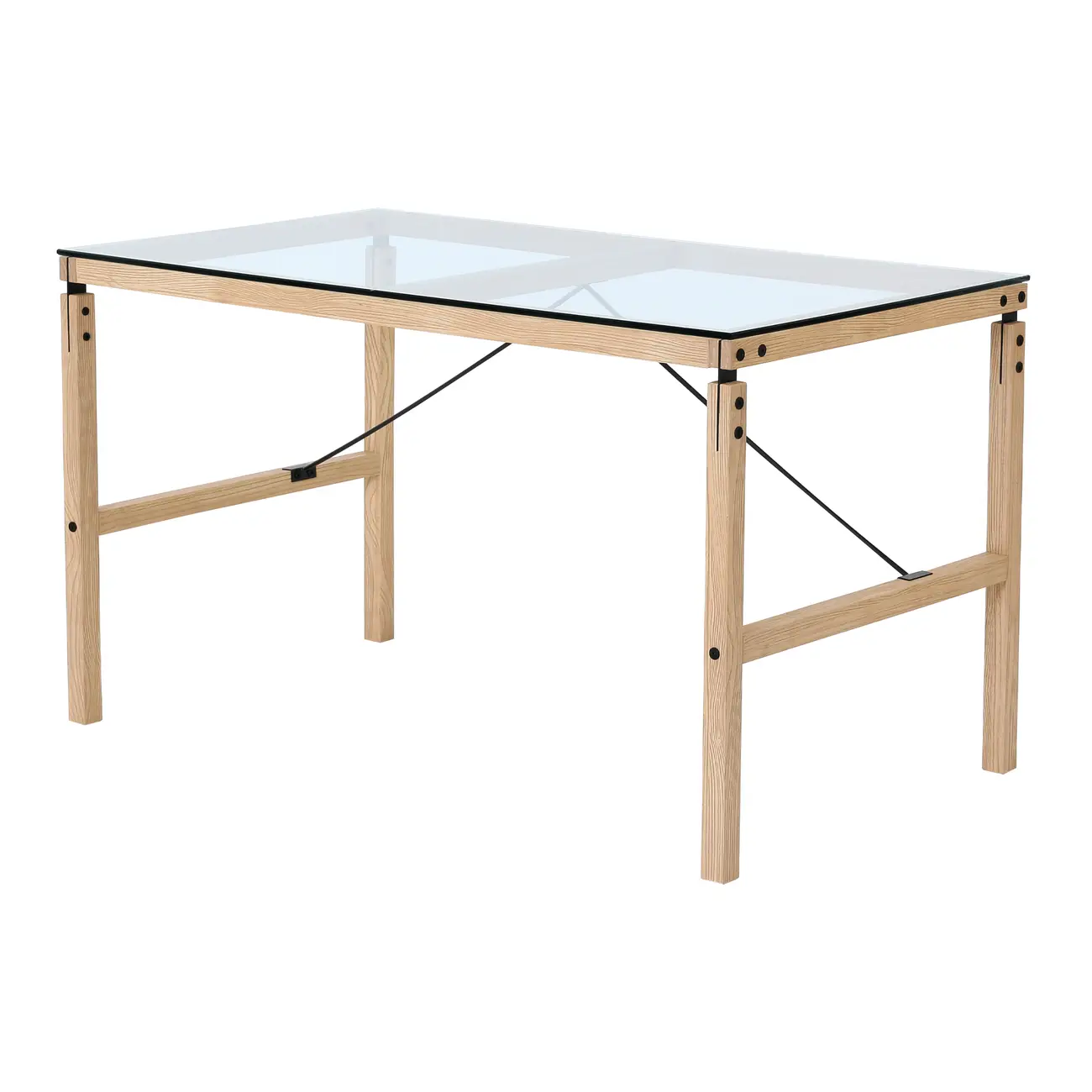 MESA DE ESCRITÓRIO 1,60 M X 75 CM PONTES - OAK FEEL/GRAFITE SATIN - Foto 1