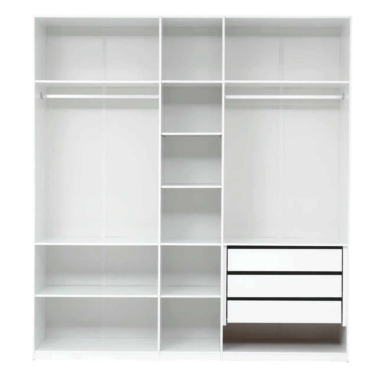 GUARDA-ROUPA DE CASAL 5 PORTAS 3 GAVETAS 45 MAXIMUS - BRANCO - Foto 7