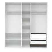 GUARDA-ROUPA DE CASAL 5 PORTAS 3 GAVETAS 45 MAXIMUS - BRANCO - Foto 7