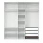 GUARDA-ROUPA DE CASAL 5 PORTAS 3 GAVETAS 45 MAXIMUS - BRANCO - Foto 7