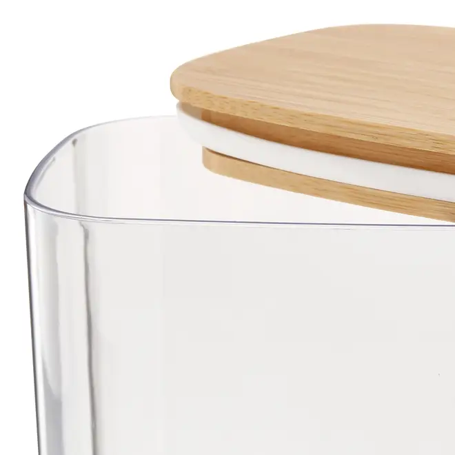 POTE HERMÉTICO 2,3 L BAMBUCCI - INCOLOR/BAMBU - Foto 7