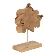 ADORNO MESA 16 CM CAFEZAL - KAFE MADEIRA/BRANCO - Foto 5