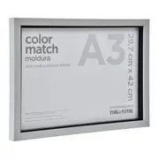 MOLDURA A3 29 CM X 42 CM COLOR MATCH - FLANDRES/PRETO - Foto 2