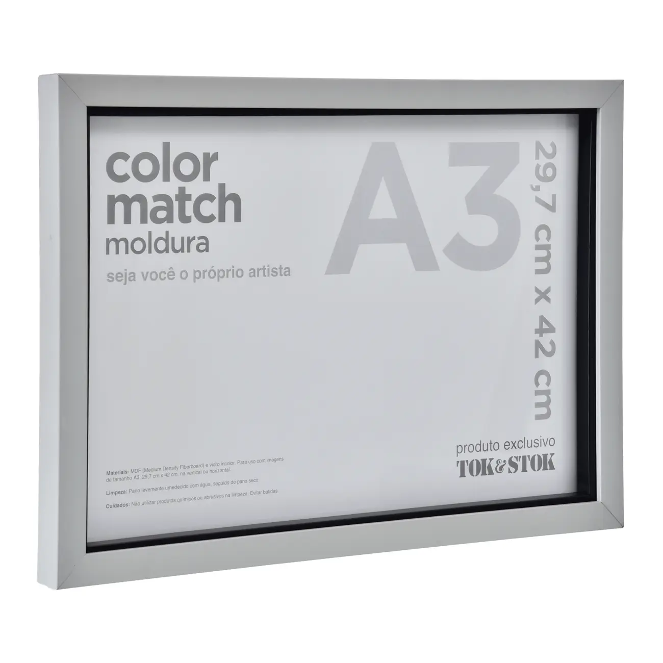 MOLDURA A3 29 CM X 42 CM COLOR MATCH - FLANDRES/PRETO - Foto 2