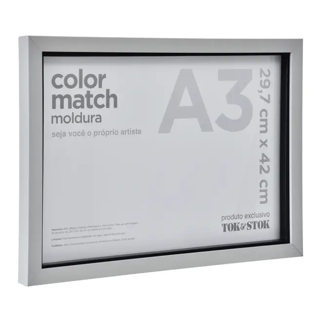 MOLDURA A3 29 CM X 42 CM COLOR MATCH - FLANDRES/PRETO - Foto 2