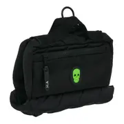 NÉCESSAIRE PARA VIAGEM CAVEIRA - PRETO/VERDE FLUOR - Foto 3