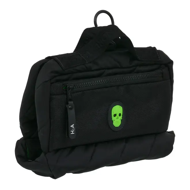 NÉCESSAIRE PARA VIAGEM CAVEIRA - PRETO/VERDE FLUOR - Foto 3