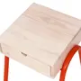 MESA DE CABECEIRA 1 GAVETA BOUNCE - LARANJA LED/NATURAL WASHED - Foto 7