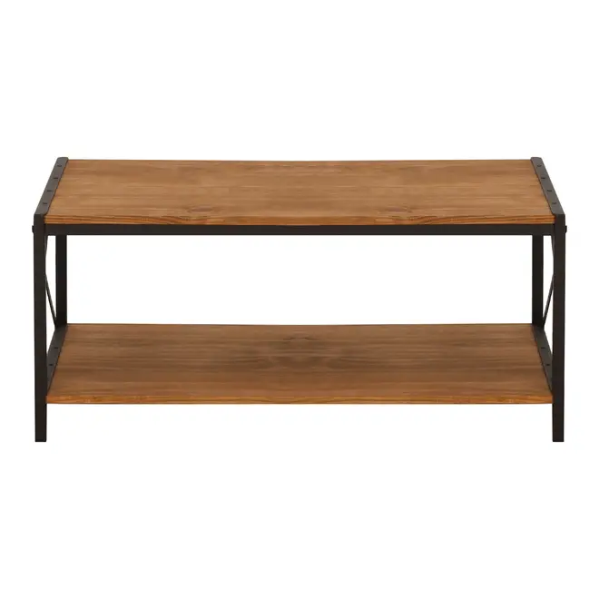 MESA DE CENTRO 90 CM X 45 CM STEAM TRUNK - CASTANHO/ENCERADO CASTANHO - Foto 1
