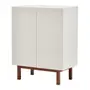 BUFFET 2 PORTAS 80 CM X 40 CM POINT - BRANCO/NOZES - Foto 4