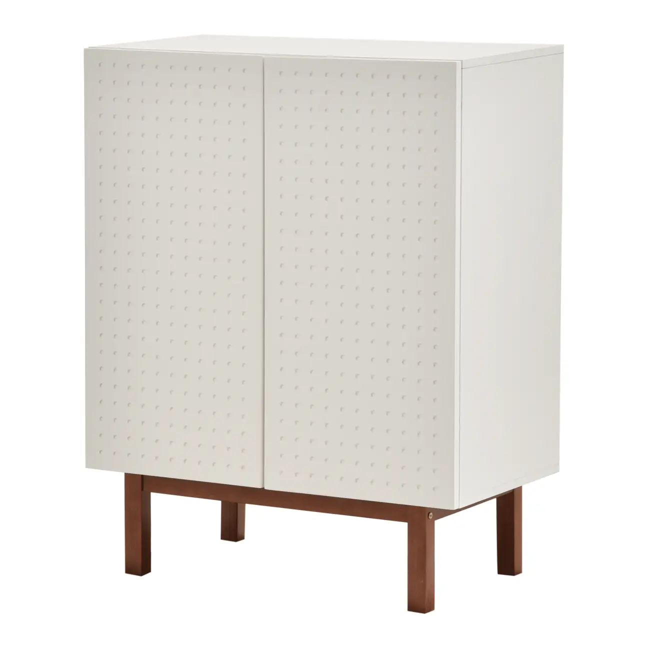 BUFFET 2 PORTAS 80 CM X 40 CM POINT - BRANCO/NOZES - Foto 4