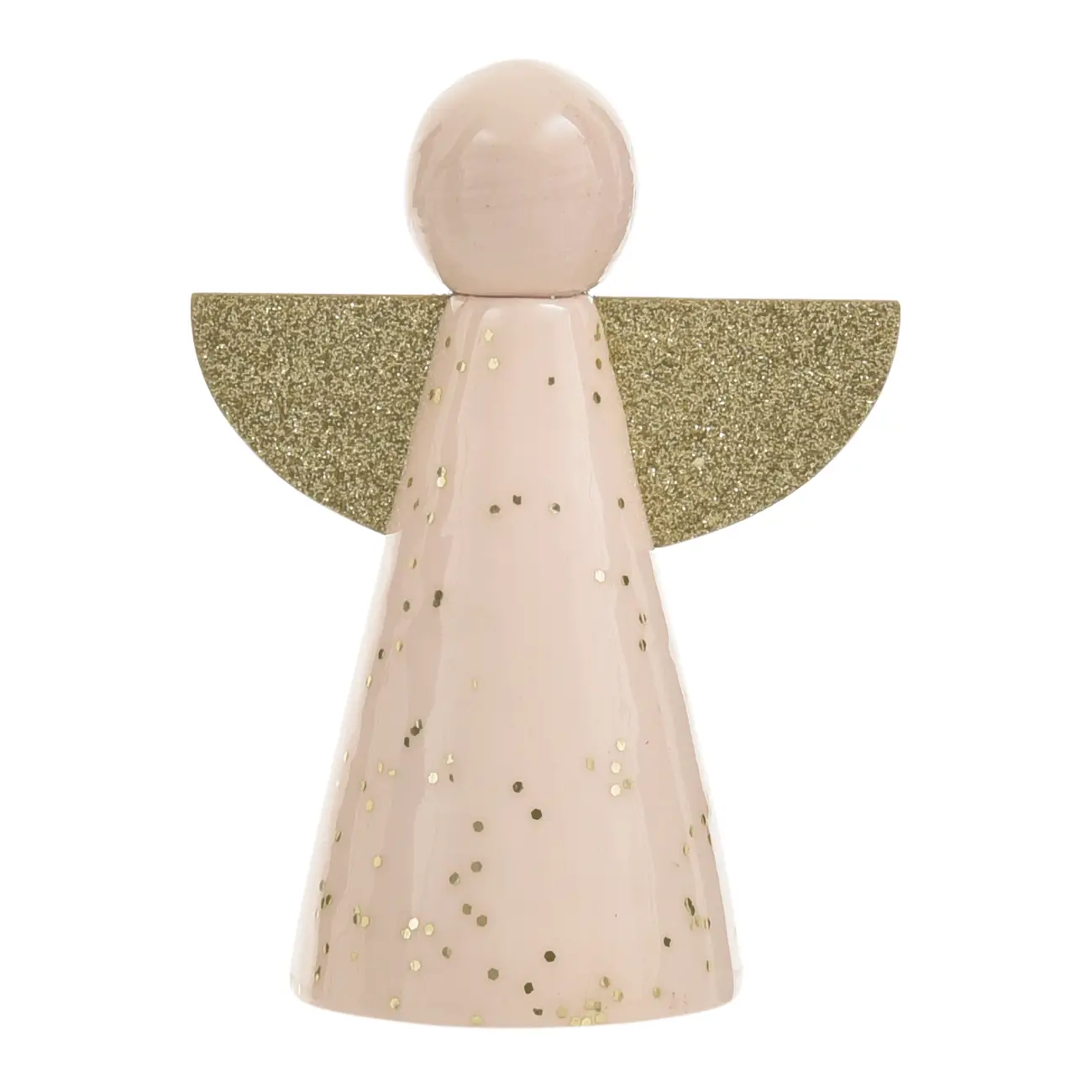 ADORNO ANJO 9 CM NATAL ASTRAL - AREIA/DOURADO - Foto 1