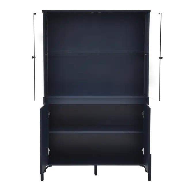 CRISTALEIRA 4 PORTAS 90 CM X 1,39 CM LINHAS - GALAXY BLUE/INCOLOR - Foto 3
