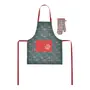 KIT AVENTAL COM LUVA DE FORNO HOHO HOME - VERMELHO HINDU/ENGLISH GREEN - Foto 1