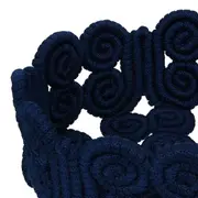 CESTO 27 CM X 22 CM X 11 CM ARABESCO - AZUL ESCURO - Foto 4