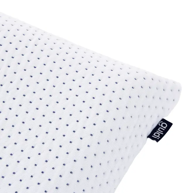 TRAVESSEIRO VISCOELÁSTICO 40 CM X 60 CM X 13 CM GULDI - BRANCO/AZUL CLARO - Foto 4