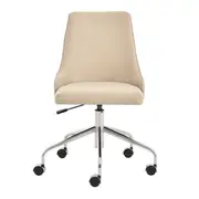 CADEIRA HOME OFFICE DANDY - BEGE/CROMADO - Foto 2