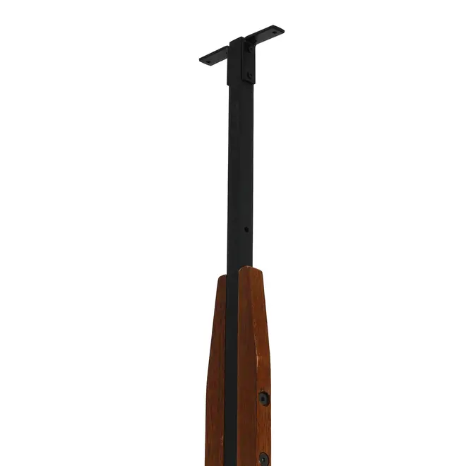 ESTANTE/ESCRIVANINHA PAREDE/TETO 86 CM X 2,41 M/2,80 M LIBRERIA - NOZES/PRETO - Foto 7