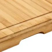TÁBUA COM BANDEJA 47 CM X 30 CM BAMBOO - BAMBU/INOX - Foto 6
