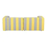 SOFÁ 3 LUGARES BIPARTIDO COM CHAISE LONGUE DIREITA TABLET - LIMÃO SICILIANO/CINZA - Foto 4