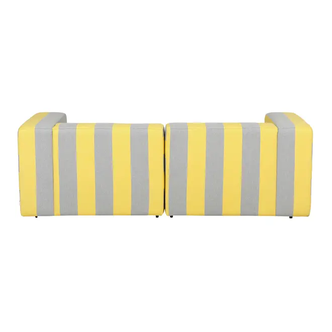 SOFÁ 3 LUGARES BIPARTIDO COM CHAISE LONGUE DIREITA TABLET - LIMÃO SICILIANO/CINZA - Foto 4
