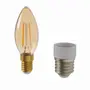 LÂMPADA VELA FILAMENTO E14 E27 3W 220V LUZ AMARELA TASCHIBRA - HANBAR - Foto 4