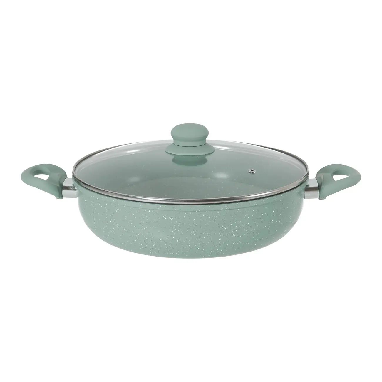 PANELA INDUÇÃO WOK COM TAMPA 28 CM CHEF - SÁLVIA/INCOLOR - Foto 1