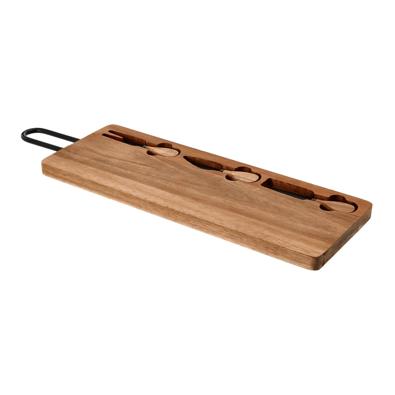 KIT UTENSÍLIOS PARA QUEIJO ACÁCIA FORJ - ACÁCIA/PRETO - Foto 6
