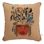 ALMOFADA 43 CM X 43 CM MULHER PÁSSARO - TERRACOTA/MULTICOR - Foto 1