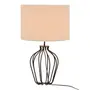 LUMINÁRIA DE MESA ANFORA C/CUP CHEVRON - CASTANHO/NATURAL - Foto 1