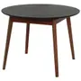 MESA DE JANTAR ELÁSTICA REDONDA 1,05 M/1,45 M OREGON - NOZES/PRETO - Foto 2