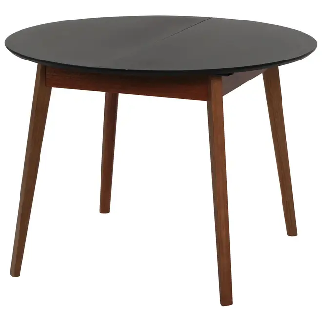MESA DE JANTAR ELÁSTICA REDONDA 1,05 M/1,45 M OREGON - NOZES/PRETO - Foto 2