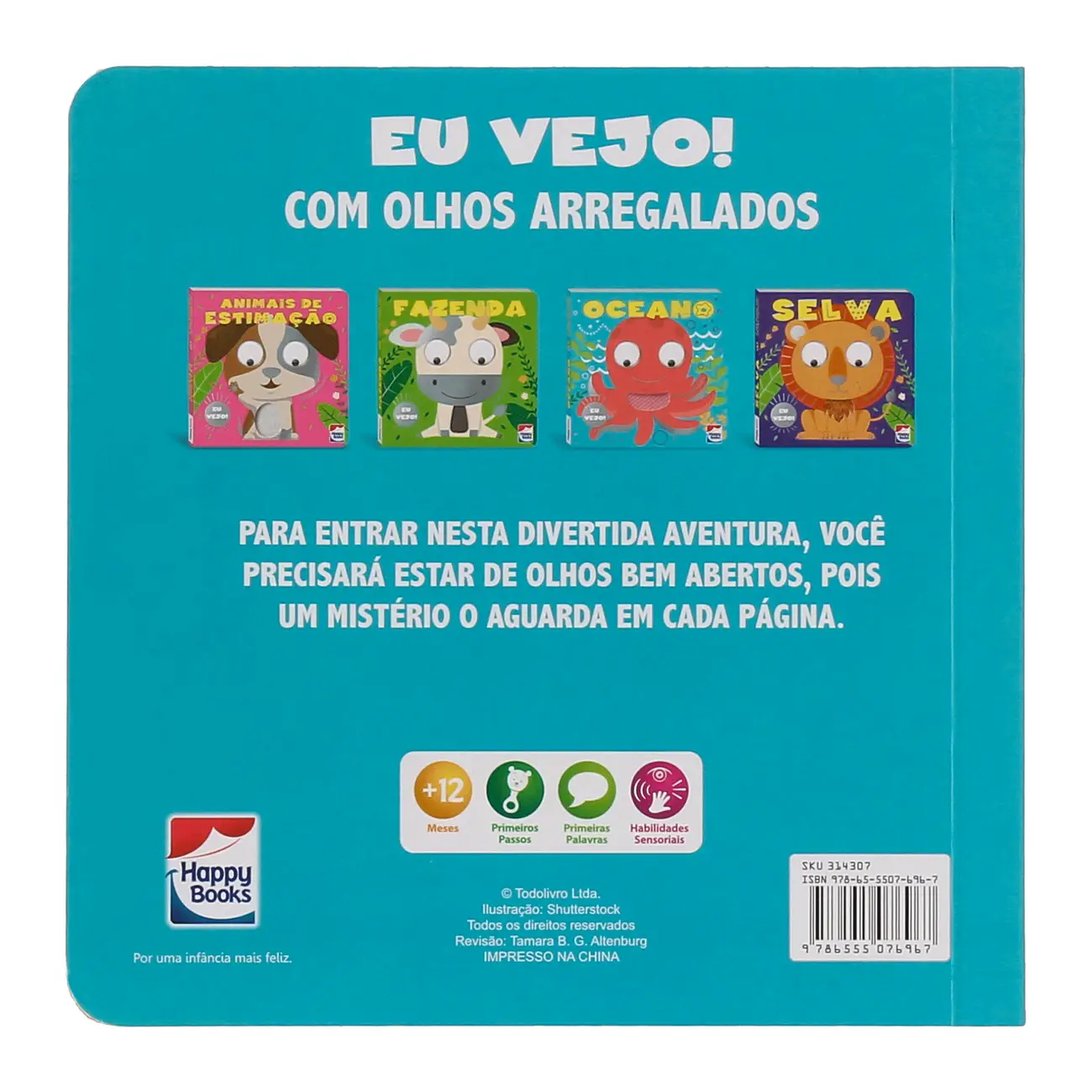 EU VEJO! COM OLHOS ARREGALADOS OCEANO LIVRO INFANTIL - MULTICOR - Foto 5