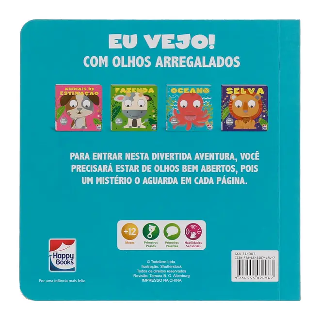 EU VEJO! COM OLHOS ARREGALADOS OCEANO LIVRO INFANTIL - MULTICOR - Foto 5