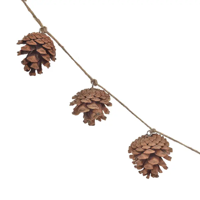 CORDÃO DECORATIVO PINHAS HOHO HOME - CASTANHO - Foto 2