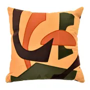 ALMOFADA 43 CM X 43 CM OFFCUTS - AMARELO HANBAR/MARROM DE LEI - Foto 1