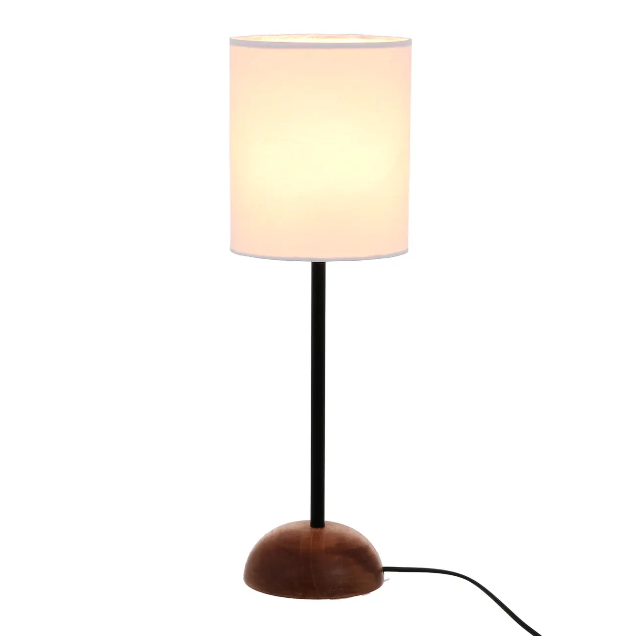 LUMINÁRIA DE MESA PILAR C/CUP R - NOZES/PRETO - Foto 1