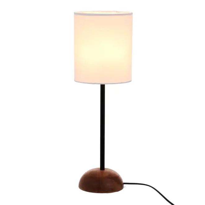 LUMINÁRIA DE MESA PILAR C/CUP R - NOZES/PRETO - Foto 1