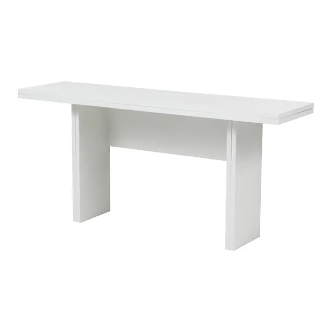 MESA DE JANTAR DOBRÁVEL 1,60 M X 42 CM/85 CM FLIP-FLOP - BRANCO - Foto 2