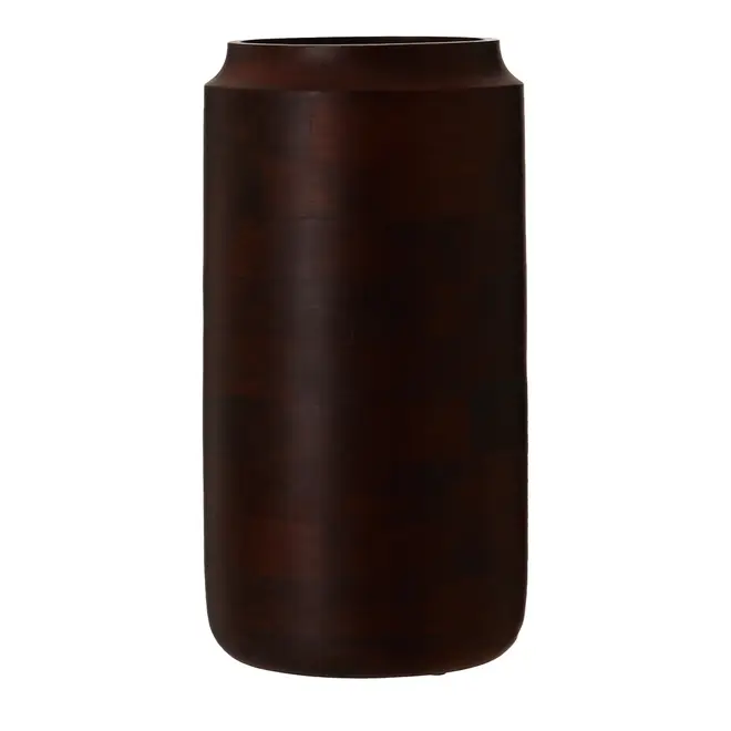 VASO DECORATIVO 26 CM BROMLEY - ENCERADO CASTANHO - Foto 1