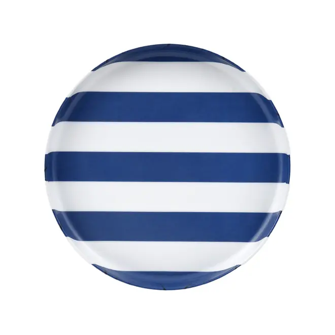 PRATO SOBREMESA BLUESTRIPE - BRANCO/AZUL ESCURO - Foto 1