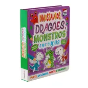 LIVRO COLORIR E MONTAR: DINOSSAUROS, DRAGOES, MONSTROS - MULTICOR - Foto 3