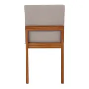 CADEIRA DE JANTAR FRAME - BEGE/NOZES - Foto 5