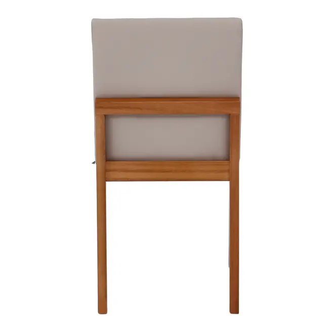 CADEIRA DE JANTAR FRAME - BEGE/NOZES - Foto 5