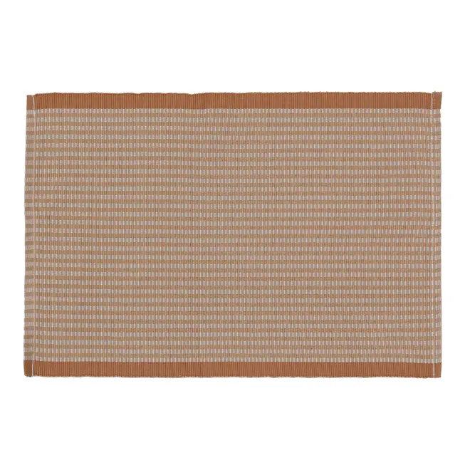 LUGAR AMERICANO 48 CM X 33 CM CONJUNTO COM 4 PEÇAS FURNAS - CASCA DE URUCUM/LATTE - Foto 1