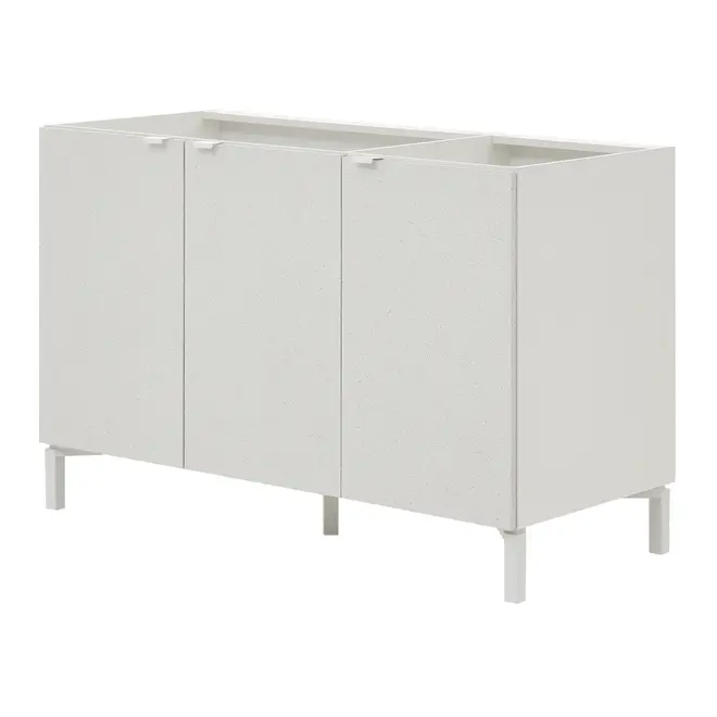 ARMÁRIO INFERIOR 120 3P C/TAMPO SLEEK - BRANCO/GRANILITE - Foto 5