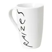 CANECA 400 ML LIVRO EM LOUÇAS RAÍZES - BRANCO/PRETO - Foto 3